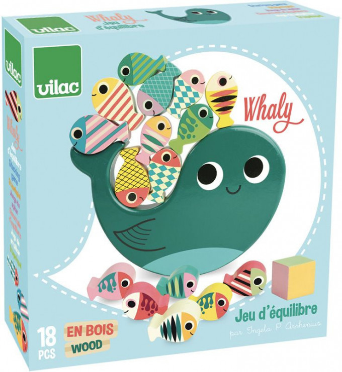 Vilac - Dřevěná balanční hra Velryba