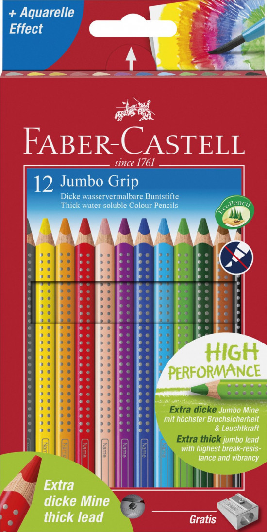 Matite colorate Faber-Castell JUMBO GRIP - 12 colori