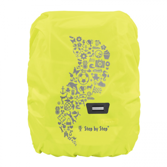 Pelerina (dežna prevleka) za šolsko torbo ali nahrbtnik, rumena