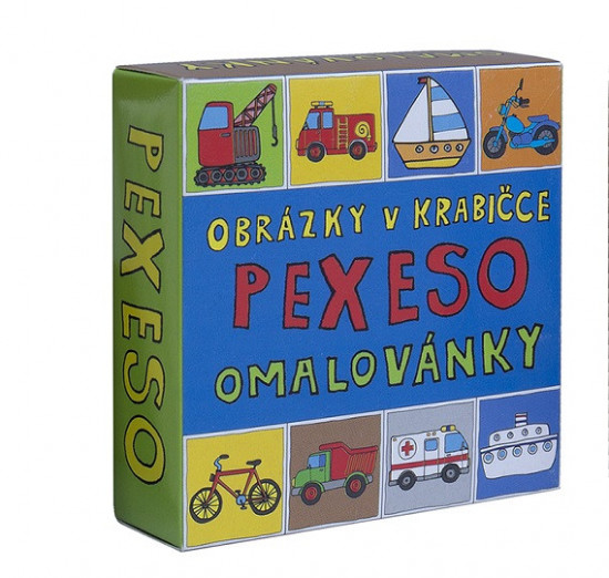 Pexeso - omalovánky - dopravní prostředky