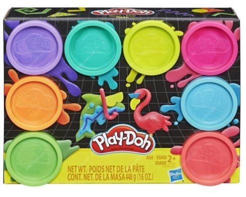 Play-Doh súprava 8 ks téglikov - neón