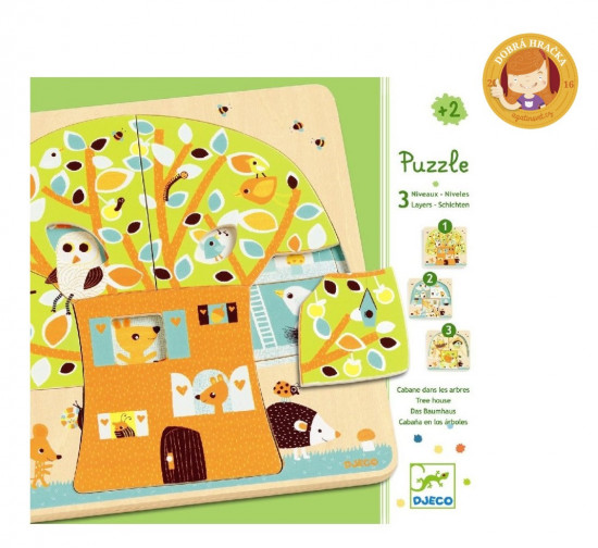 Lagen-Puzzle Chez Nut aus Holz (12 Teile)