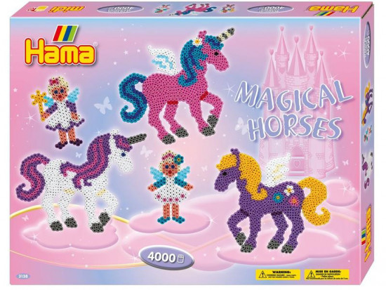 Hama Midi - Geschenkpackung - Zauberhafte Pferde (4000 Teile)