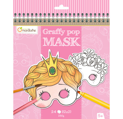 Karnevalové masky k vymalování pro holky