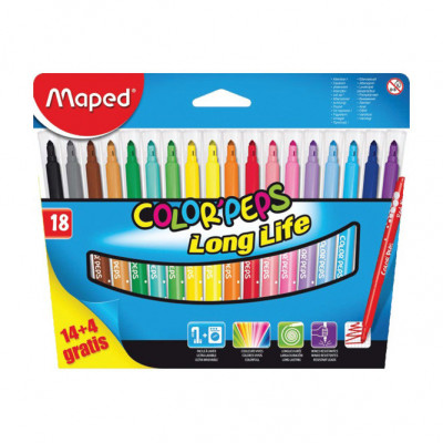 Dětské fixy Maped Color´Peps - 18 barev