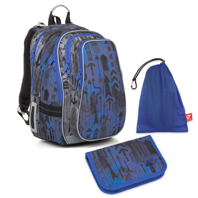 Školní set Topgal LYNN 18005 B - batoh + penál + pytlík na přezůvky