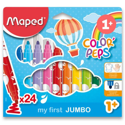 Levně Dětské fixy Maped Color´Peps Jumbo - 24 barev
