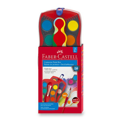Levně Vodové barvy Faber-Castell Connector - 24 barev