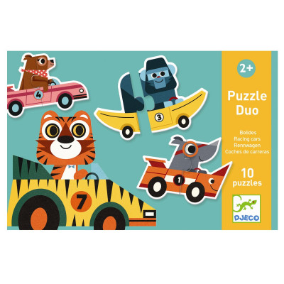 Levně Puzzle Duo - závodníci v autech