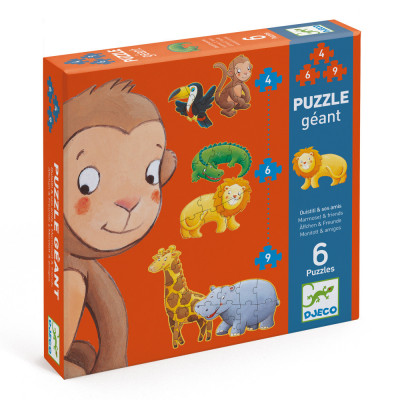 Levně Sada 6 puzzle pro nejmenší Opičák a jeho kamarádi