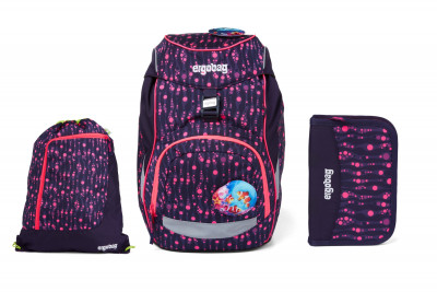 Školní set Ergobag prime Fluo mystic - batoh + penál + sportovní pytel