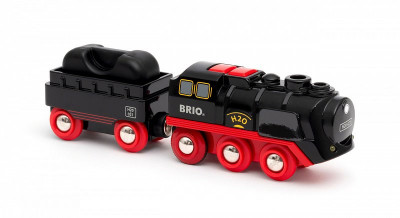 Brio - Dampflokomotive mit Wassertank mit Batterien