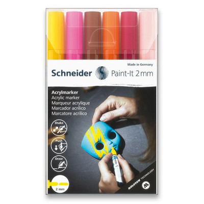 Levně Akrylový popisovač Schneider Paint-It 310 souprava V3, 6 barev
