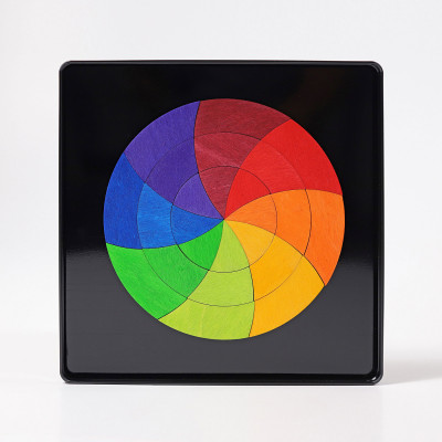 Levně Grimm's - Magnetické puzzle - barevné kruhy - 24 ks