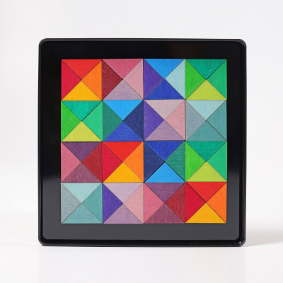 Levně Grimm's - Magnetické puzzle - trojúhelníky - 64 ks