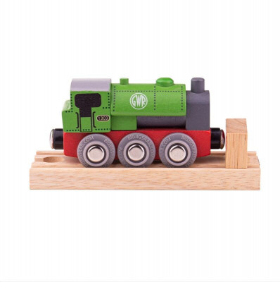 Levně Bigjigs - Dřevěná lokomotiva GWR - zelená