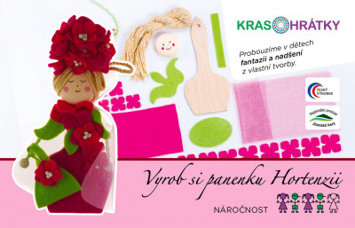 Levně Krasohrátky - Vyrob si panenku růžovou Hortenzii