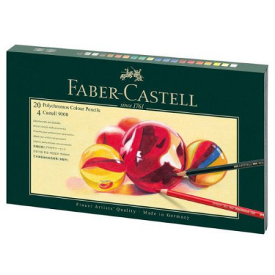 Levně Pastelky Faber-Castell Polychromos - 20 barev s příslušenstvím