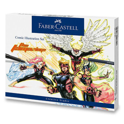 Levně Popisovače Faber-Castell Comic Illustration - 15 ks