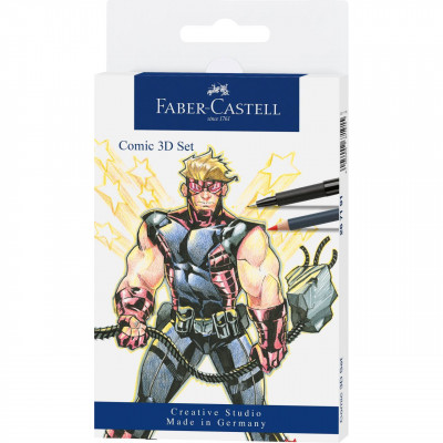 Levně Popisovače Faber-Castell Comic 3D - 11 ks