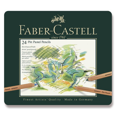 Levně Umělecké pastely Faber-Castell Pitt Pastel - plechová krabička - 24 barev