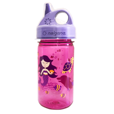 Levně Dětská lahev na pití Nalgene Grip´n Gulp, Sippy Cup - Pink Mermaid, 350 ml