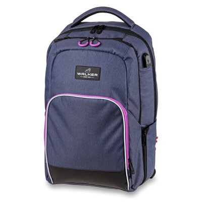 Levně Školní batoh WALKER, College, Blue Ivy/Pink