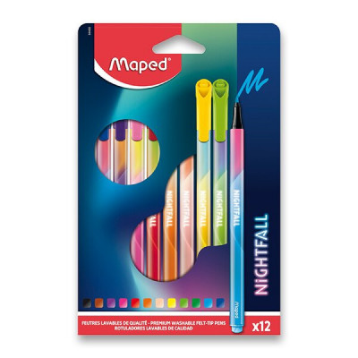 Levně Dětské fixy Maped Color'Peps Deco Nightfall, 12 barev