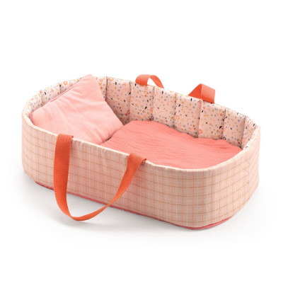 Levně Pomea - textilní košík pro panenky na spaní - růžová