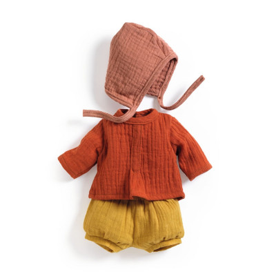 Levně Pomea - oranžová košilka a kraťásky pro panenky