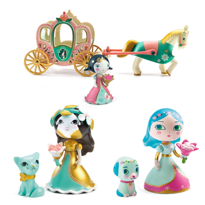 Balíček Arty Toys - princezny Luna & Eva & Mila & kočár