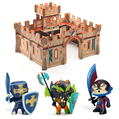 Balíček Arty Toys - rytíři Drack & Dark blue & Ninjo & Středověký hrad