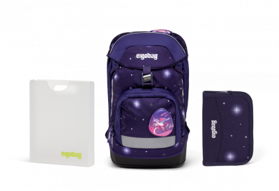 Školní set Ergobag prime Galaxy fialový 2023 - batoh + penál + desky