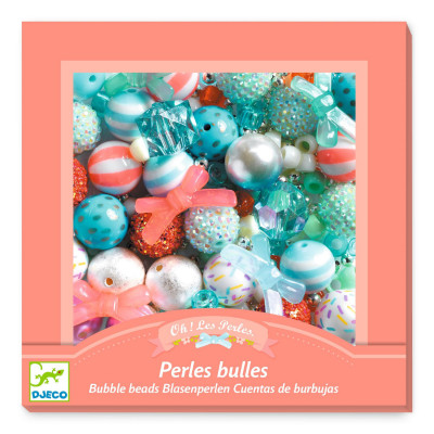 Kreativní sada korálků - barevné perly se stříbrným efektem