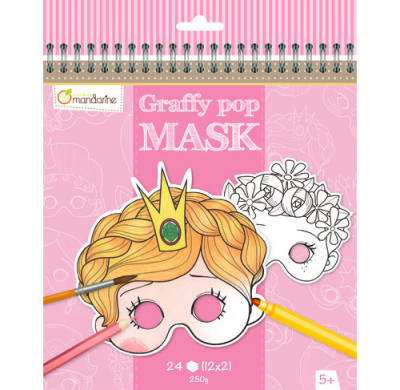 Levně Karnevalové masky k vymalování pro holky