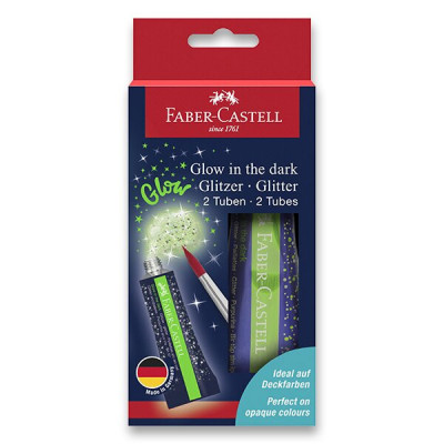 Třpytky Faber-Castell Glow in the dark 12 ml, 2 ks