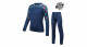 SENSOR MERINO IMPRESS SET dětský triko dl.rukáv + spodky deep blue/floral