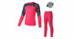 SENSOR MERINO IMPRESS SET dětský triko dl.rukáv + spodky magenta/floral