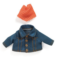 Pomea - Jeansjacke mit Tuch für Puppen