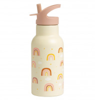 A Little Lovely Company - Edelstahl-Trinkflasche 350 ml - Regenboben