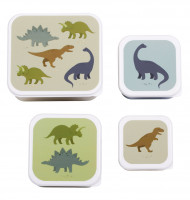 A Little Lovely Company - set di quattro scatole merenda - dinosauri