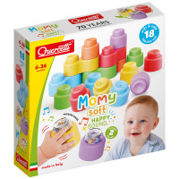 Momy Soft Happy Sound - mehke kocke + 2 zvočni kocki - 18 kosov