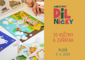 3D květiny a zvířátka: so 5.4.2025,15:00, Plzeň