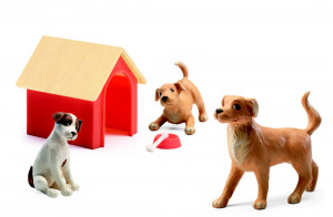 Hundefamilie für Puppenhaus