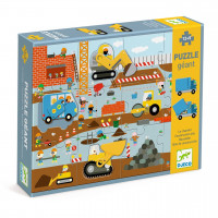 Puzzle - Staveniště s pohyblivými vozidly