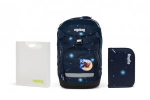 Školní set Ergobag prime - Galaxy modrý  - batoh + penál + desky