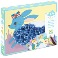 Kreativní hra - vlna a suchý zip - zvířátka s klobouky