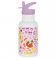 A Little Lovely Company - nerezová láhev na pití, 350 ml - květinová zahrada