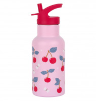 A Little Lovely Company - nerezová láhev na pití, 350 ml - třešně