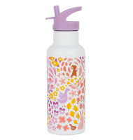 A Little Lovely Company - nerezová láhev na pití, 500 ml - květinová zahrádka